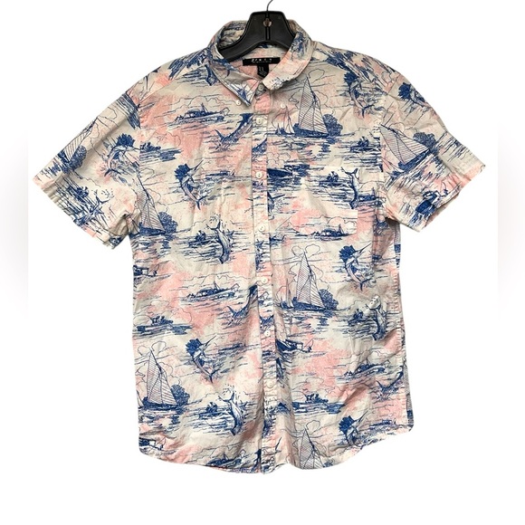 21 Men Swordfish Button Down Shirt | Size Medium | Summer Beach Vacation… - Picture 1 of 5